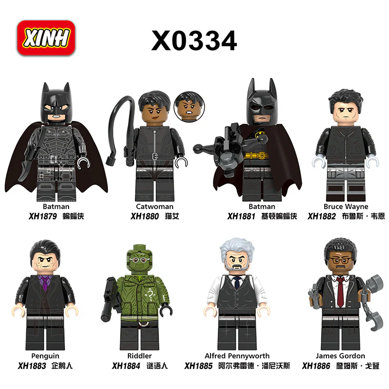 Superhero Batman Riddler Penguin Catwoman X0334 Minifigures