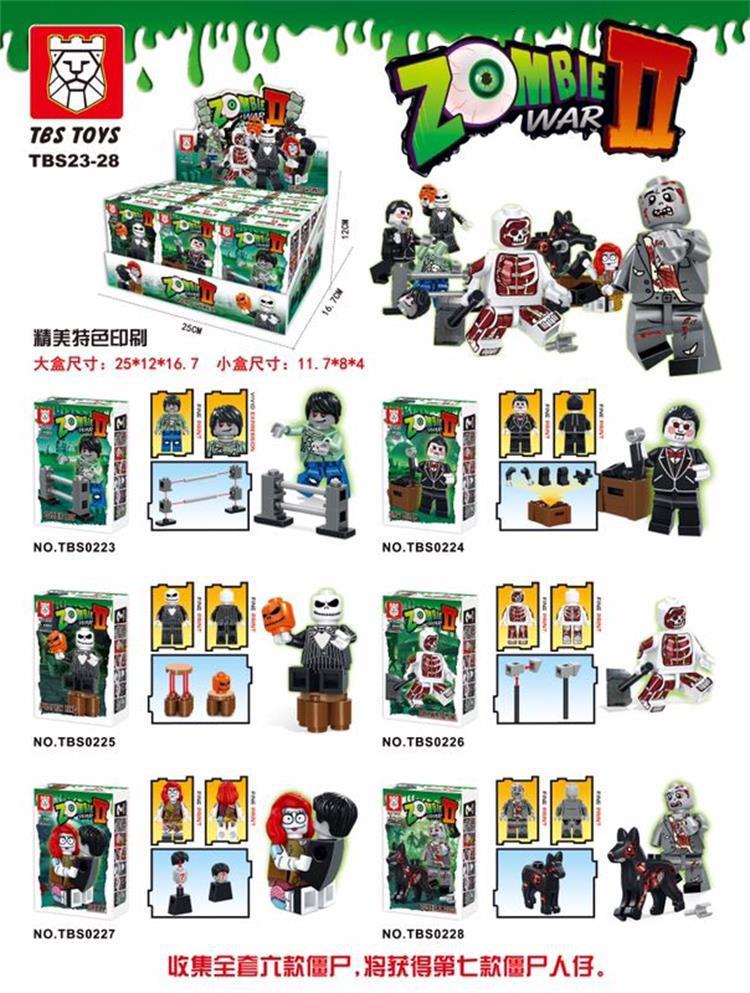 TBS23-28 6pcs/set Zombie Halloween Jack Skellington Ghost Horror Figures Halloween - Image 10