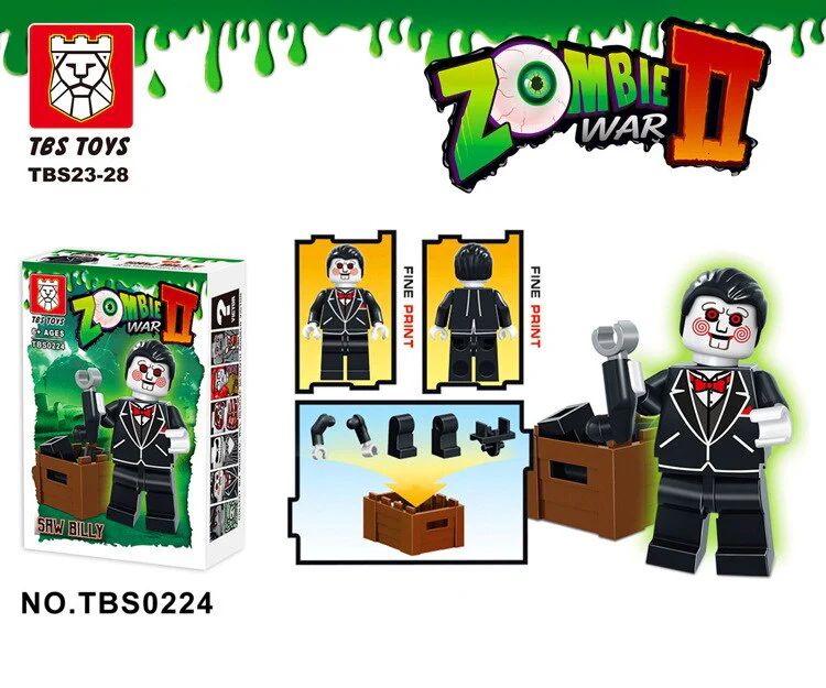 TBS23-28 6pcs/set Zombie Halloween Jack Skellington Ghost Horror Figures Halloween - Image 5