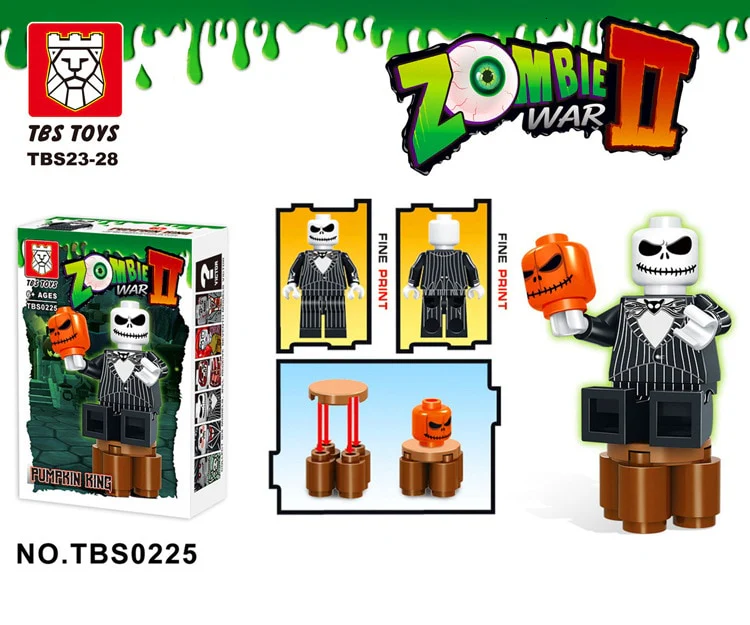 TBS23-28 6pcs/set Zombie Halloween Jack Skellington Ghost Horror Figures Halloween - Image 6