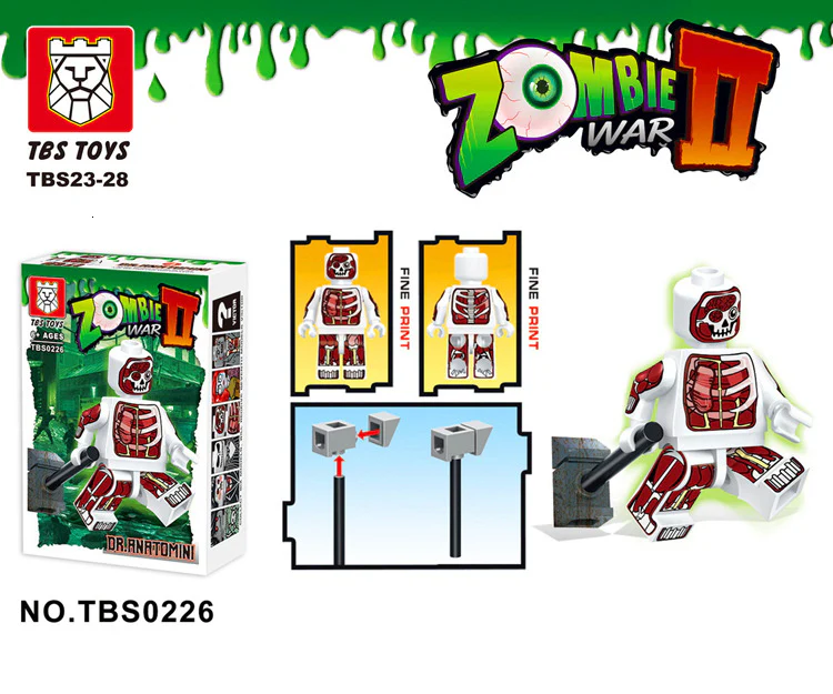 TBS23-28 6pcs/set Zombie Halloween Jack Skellington Ghost Horror Figures Halloween - Image 7