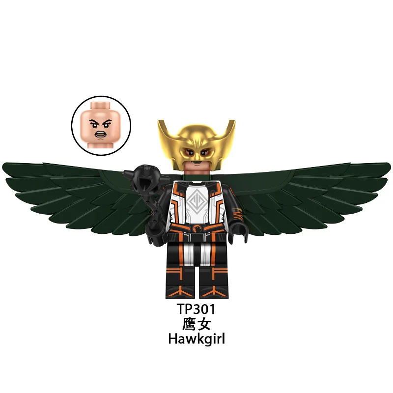 TP1038 Superhero Eagle Woman Green Lantern Elemental Human Black Luthor Minifigures - Image 2