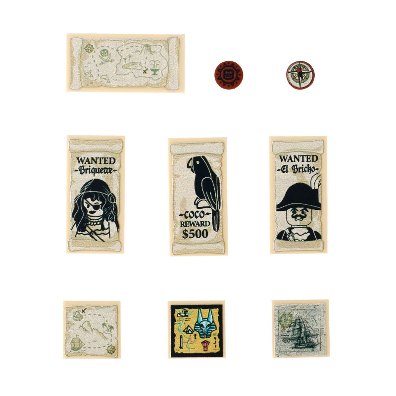 Treasure Treasure Map Diamond Print Set Minifigure Accessories - Image 5