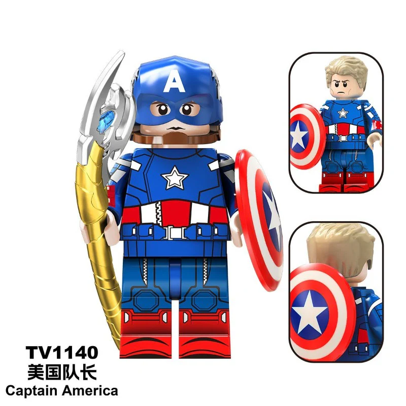 TV6216 TV6217 TV6218 New Captain America Hulk Hulk in the Superhero Series Minifigures - Image 12