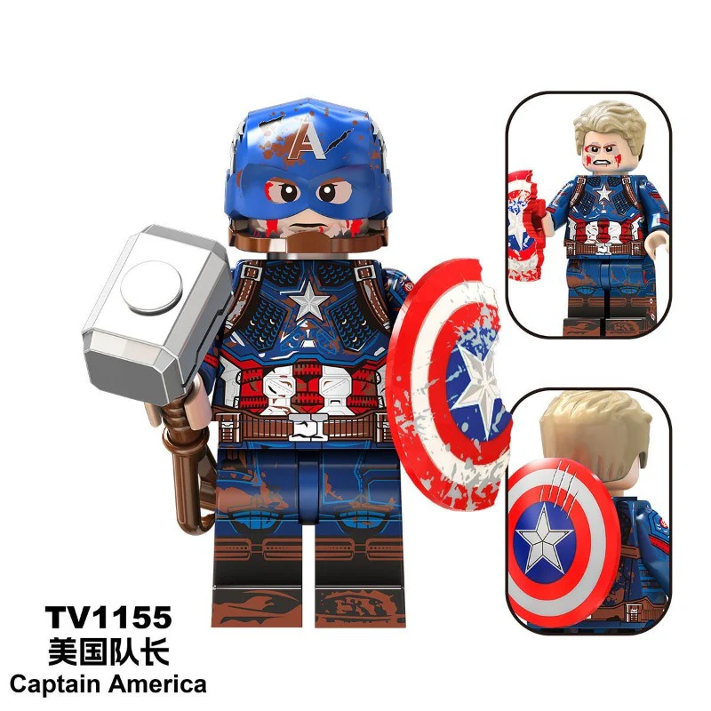 TV6216 TV6217 TV6218 New Captain America Hulk Hulk in the Superhero Series Minifigures - Image 27