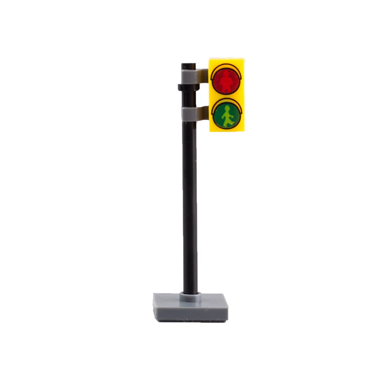 Urban traffic road signs, roadblocks, signals, street lights - Image 17