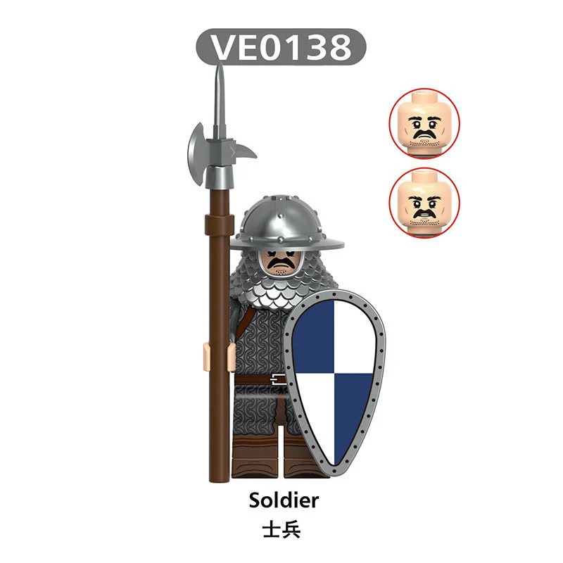 V1006 medieval castle series militia warriors Minifigures - Image 2