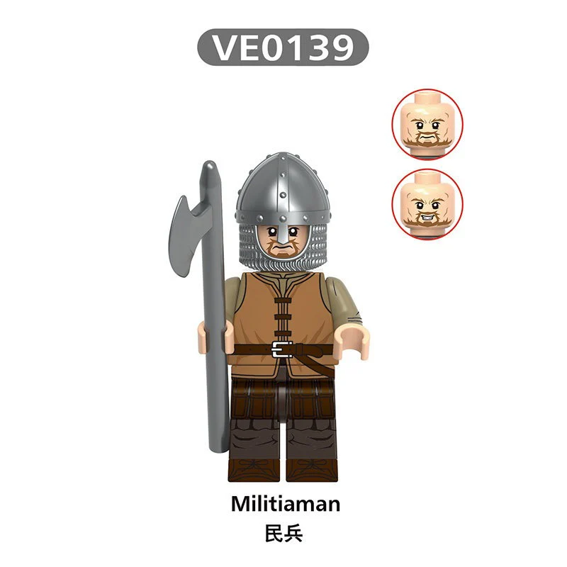 V1006 medieval castle series militia warriors Minifigures - Image 3