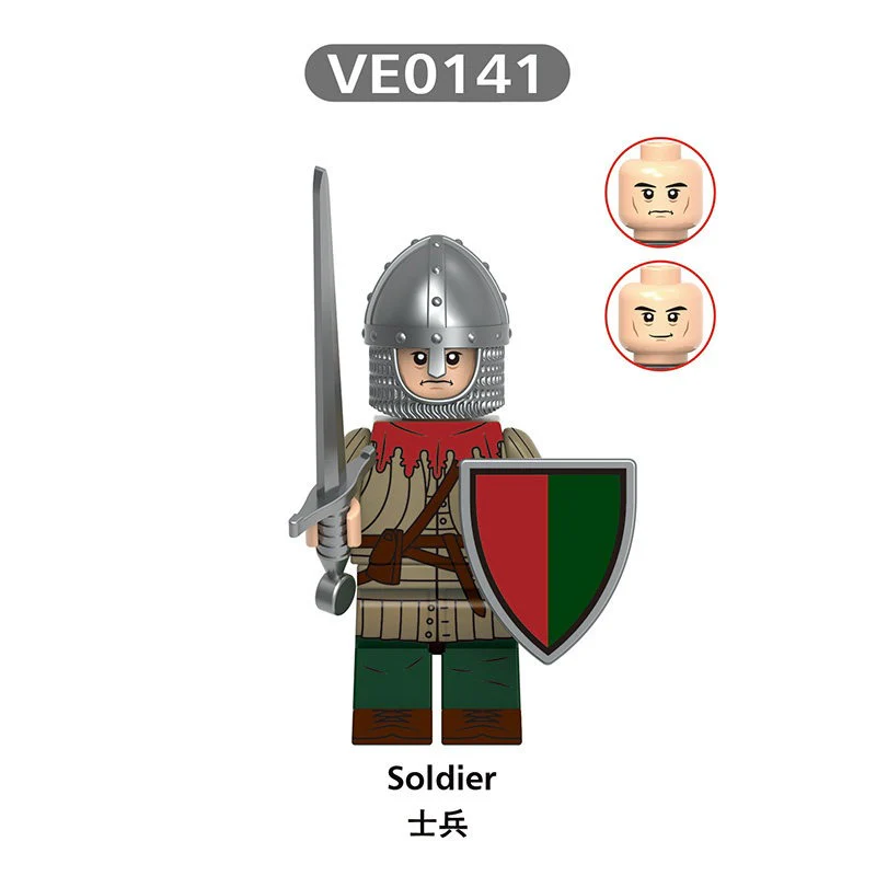V1006 medieval castle series militia warriors Minifigures - Image 5