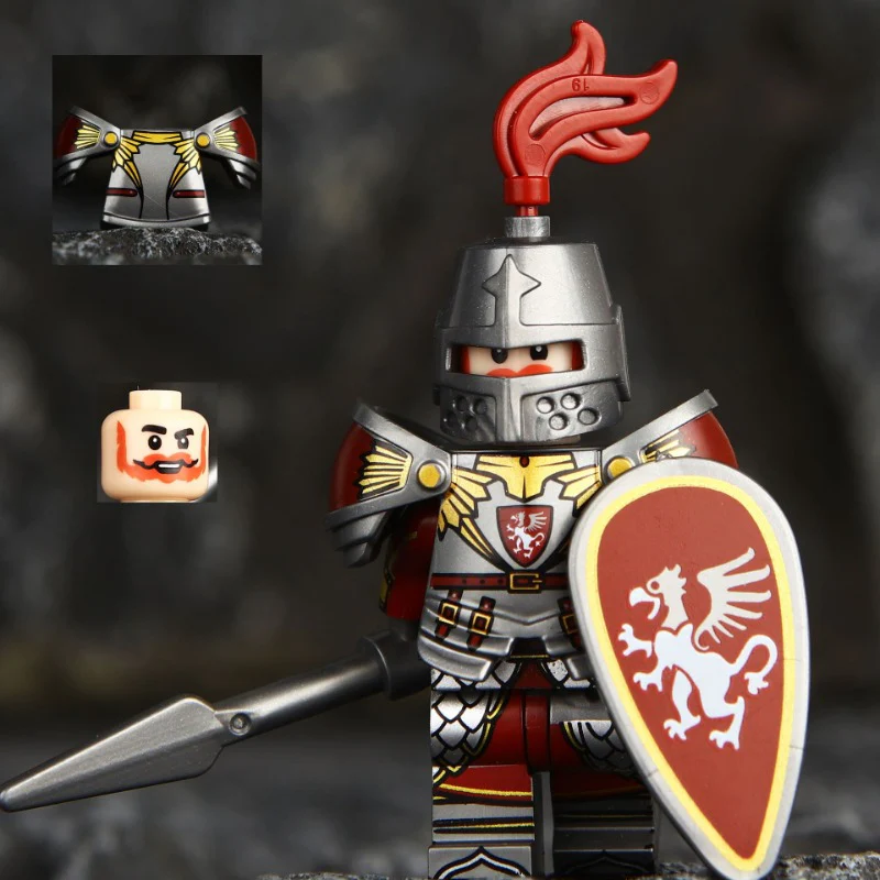 VP111-116 VP21-23 Medieval Lion King Castle Series Black Hawk Knight Minifigures - Image 11