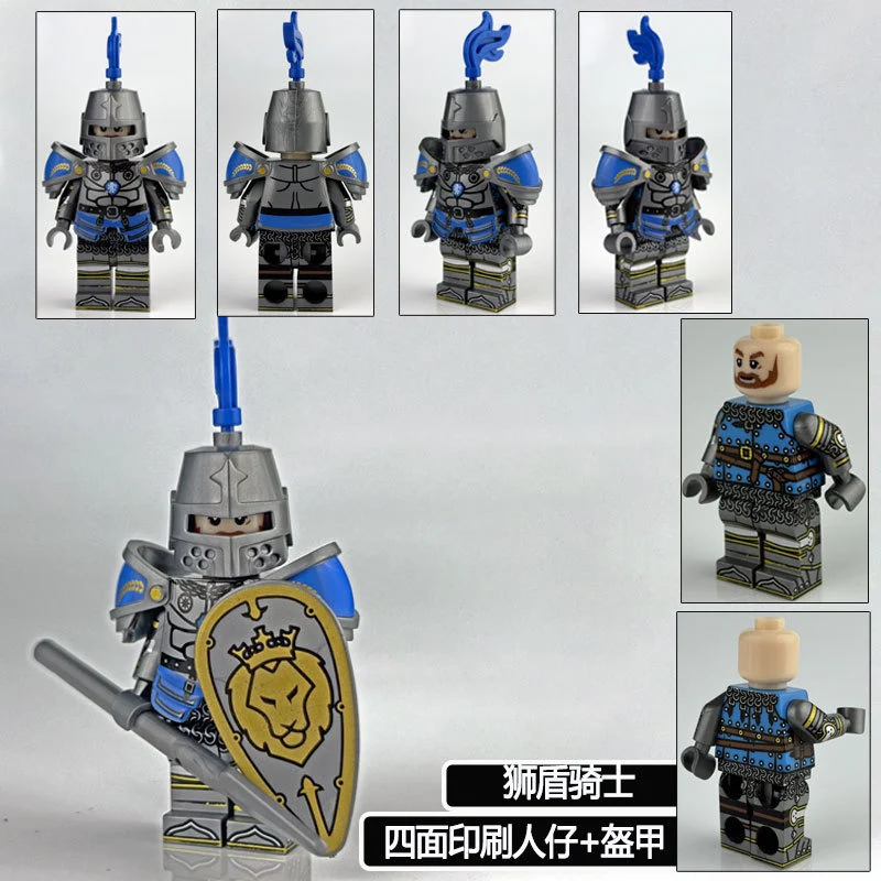 VP111-116 VP21-23 Medieval Lion King Castle Series Black Hawk Knight Minifigures - Image 14