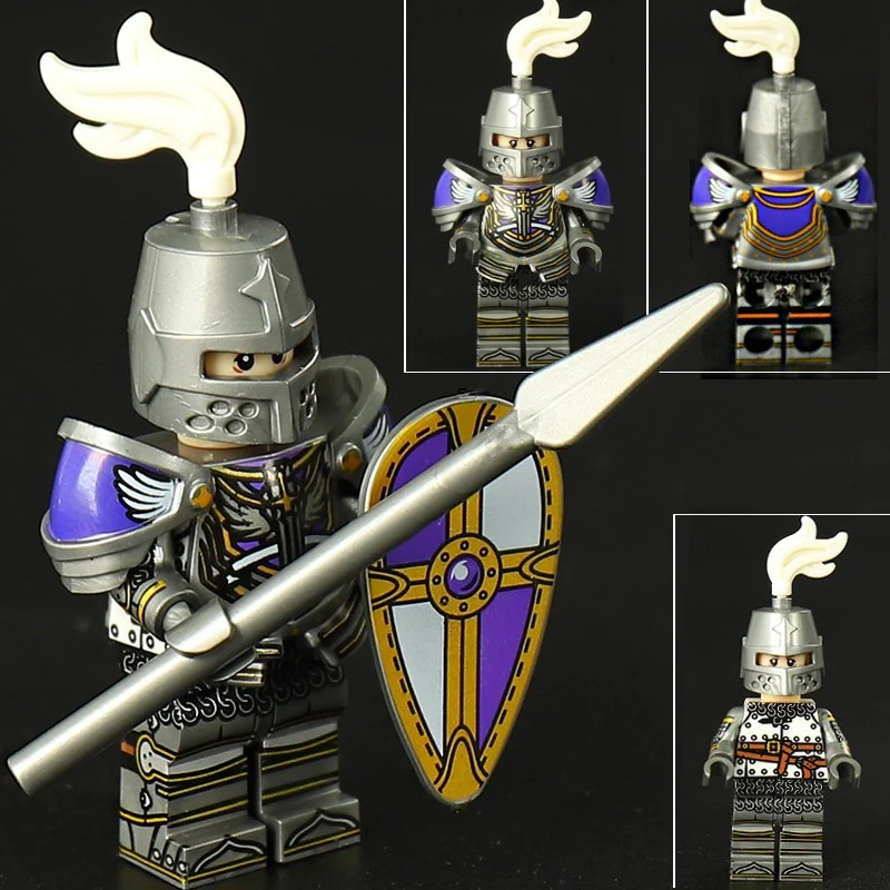 VP18 VP124-VP129 Medieval Lion King Castle Series Knight Minifigures - Image 15