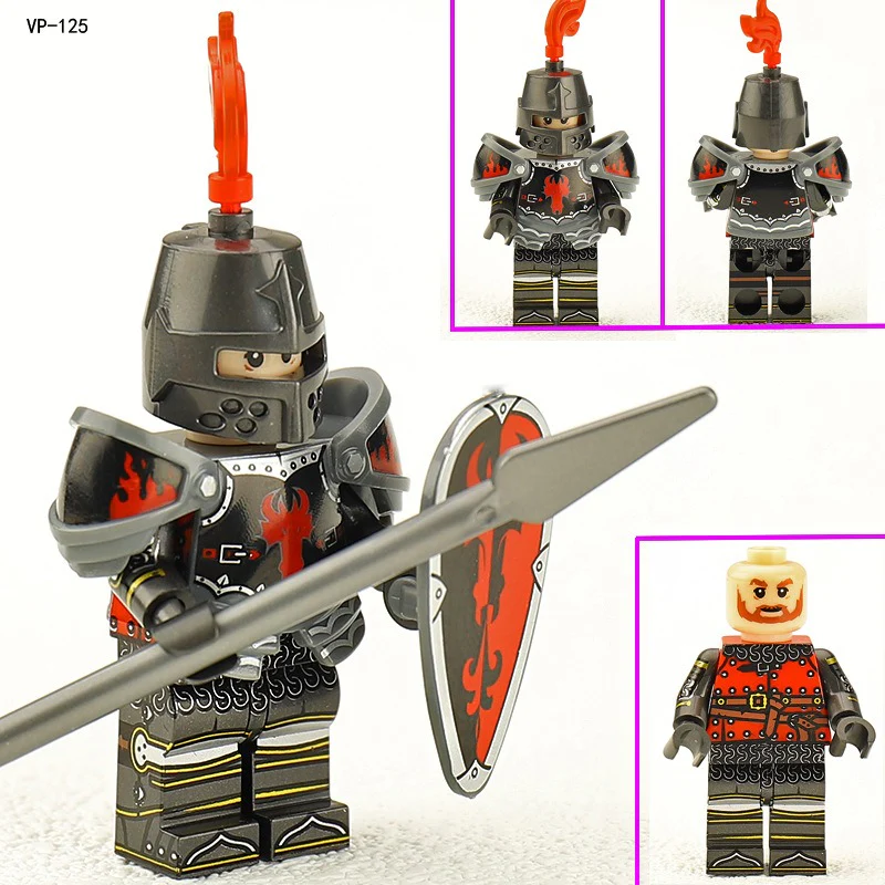 VP18 VP124-VP129 Medieval Lion King Castle Series Knight Minifigures - Image 7