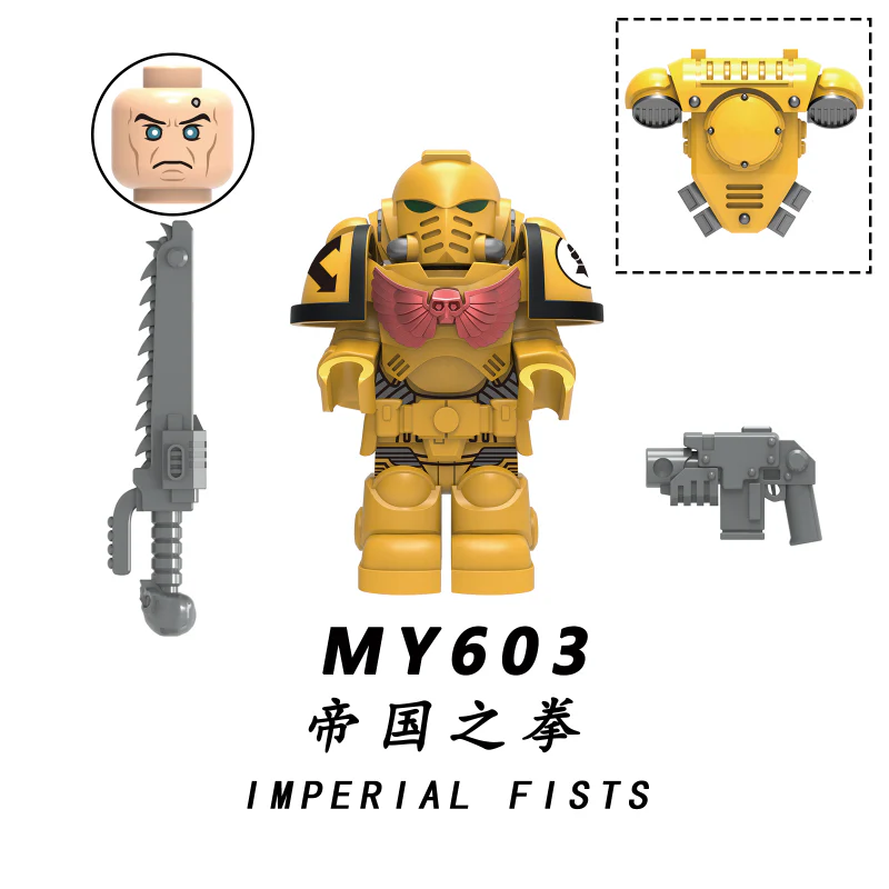 Warhammer 40K Space Marines Imperial Fists MY601-605 Minifigures - Image 15