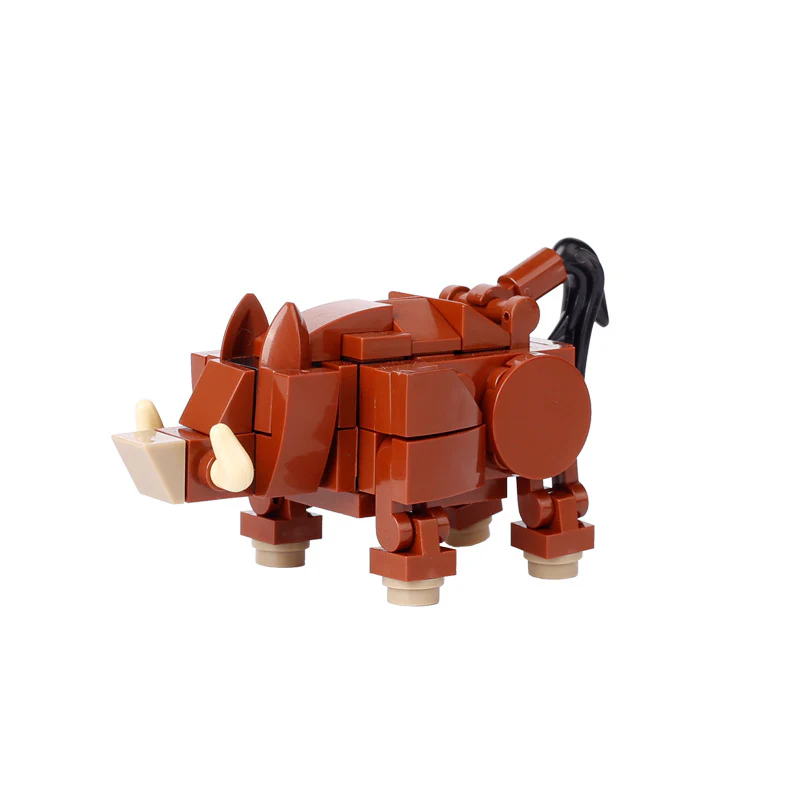 Wild boar black bear minifigures puzzle building blocks - Image 5