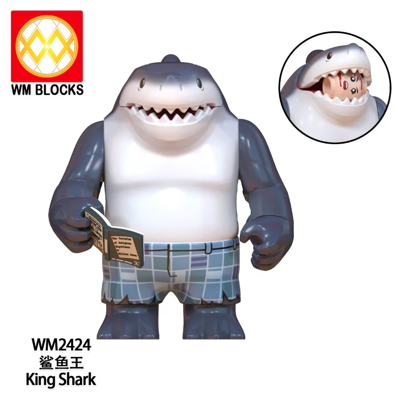 WM2423 WM2424 Marvel series super villain Shark King Minifigures - Image 2
