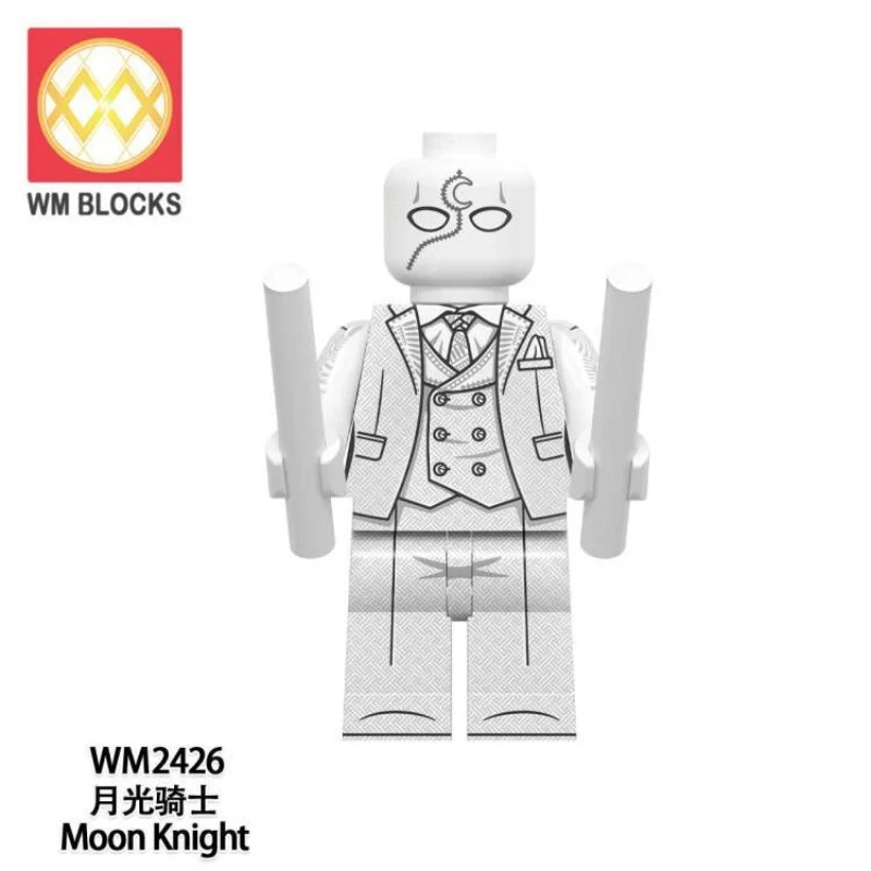 WM2425 WM2426 Super Hero Series - Moonlight Knight Minifigure - Image 2