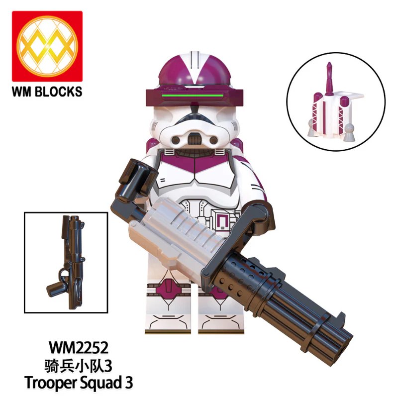 WM6127  movie series Clone Engineer Airborne Trooper Minifigures - Image 2