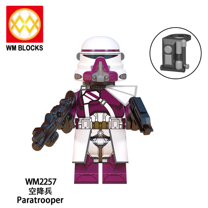WM6127  movie series Clone Engineer Airborne Trooper Minifigures - Image 5