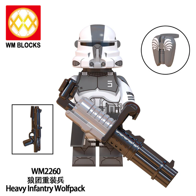 WM6128 TV Movie Series Clone Trooper Wolf Pack Minifigures - Image 3