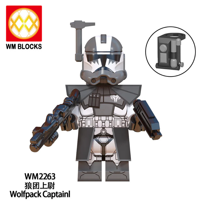 WM6128 TV Movie Series Clone Trooper Wolf Pack Minifigures - Image 6