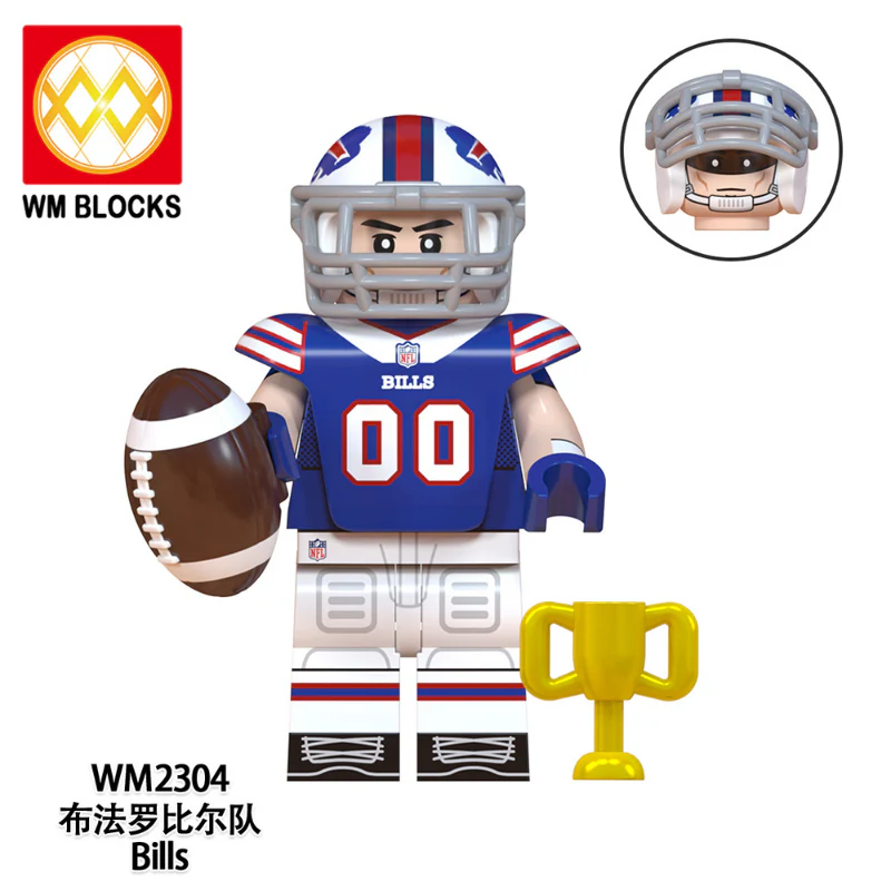WM6133 Rugby series Philadelphia Eagles Dallas Cowboys Minifigures - Image 3