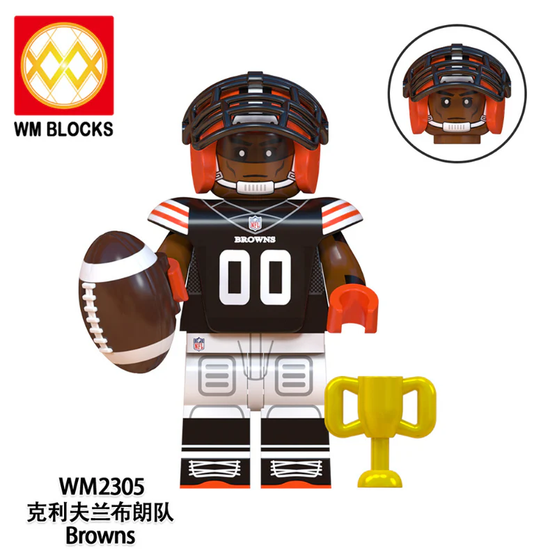 WM6133 Rugby series Philadelphia Eagles Dallas Cowboys Minifigures - Image 4