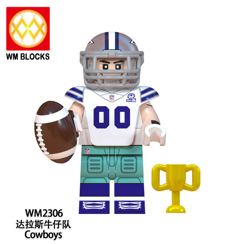 WM6133 Rugby series Philadelphia Eagles Dallas Cowboys Minifigures - Image 5