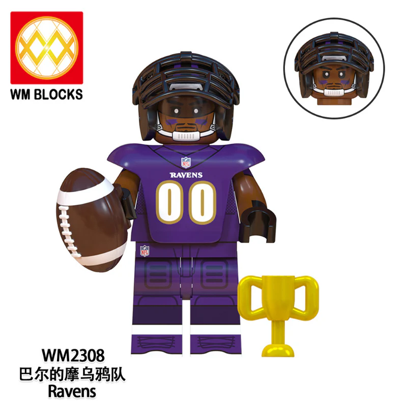 WM6133 Rugby series Philadelphia Eagles Dallas Cowboys Minifigures - Image 7