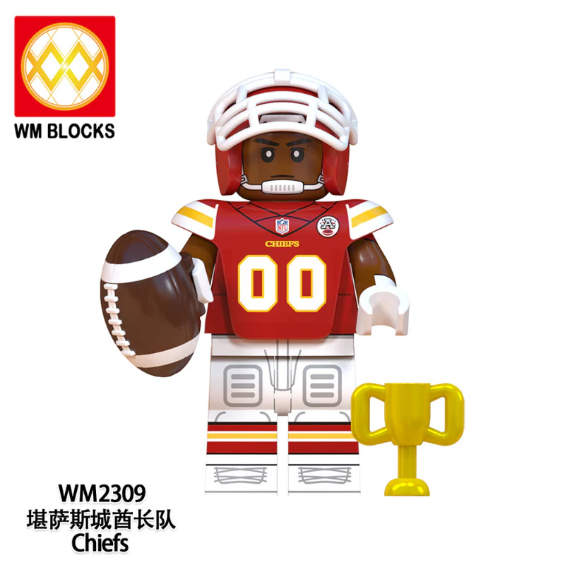 WM6133 Rugby series Philadelphia Eagles Dallas Cowboys Minifigures - Image 8