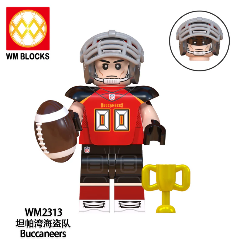 WM6134 Rugby Series New York Giants Los Angeles Rams Minifigures - Image 4