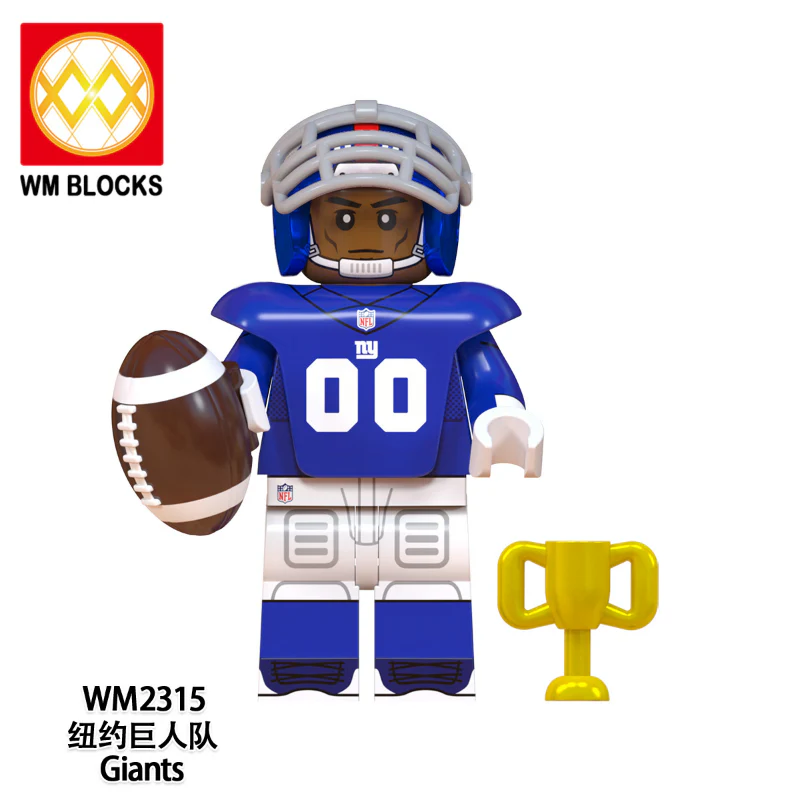 WM6134 Rugby Series New York Giants Los Angeles Rams Minifigures - Image 6