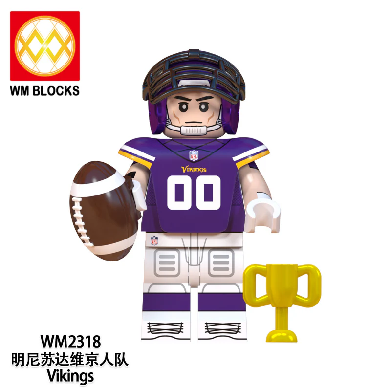 WM6134 Rugby Series New York Giants Los Angeles Rams Minifigures - Image 9