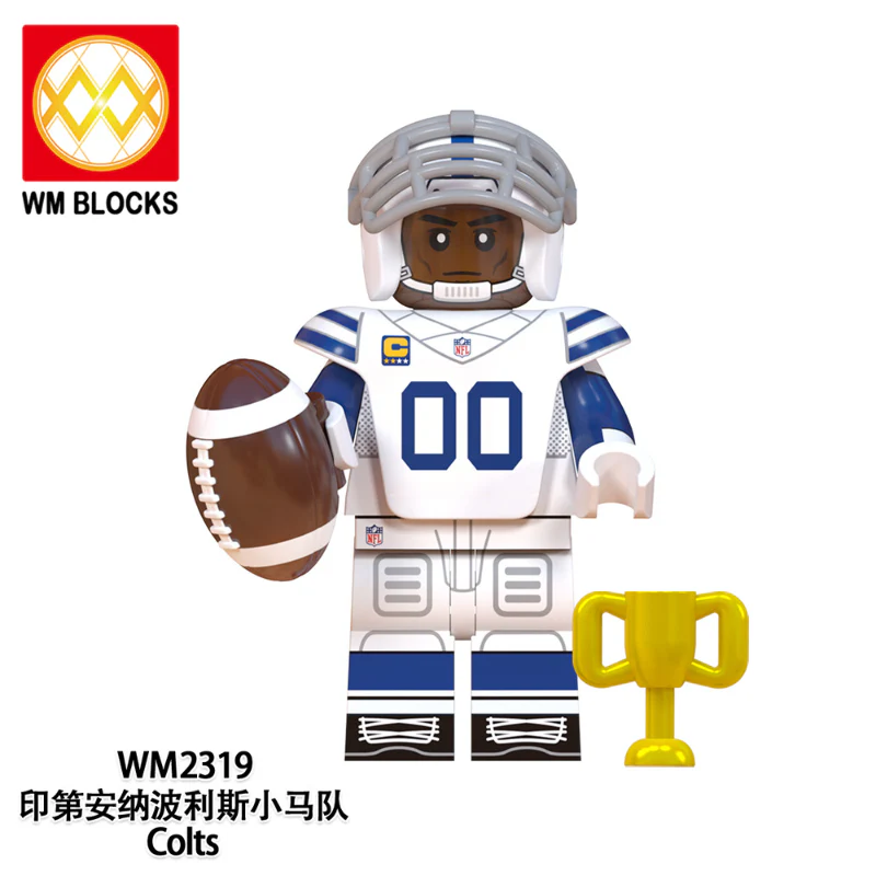 WM6135 Football Series Chicago Bears Seattle Seahawks Minifigures - Image 2