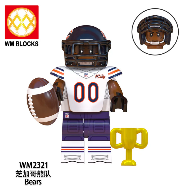 WM6135 Football Series Chicago Bears Seattle Seahawks Minifigures - Image 4