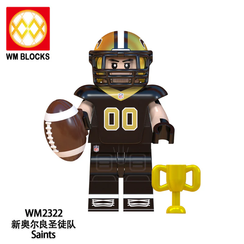 WM6135 Football Series Chicago Bears Seattle Seahawks Minifigures - Image 5