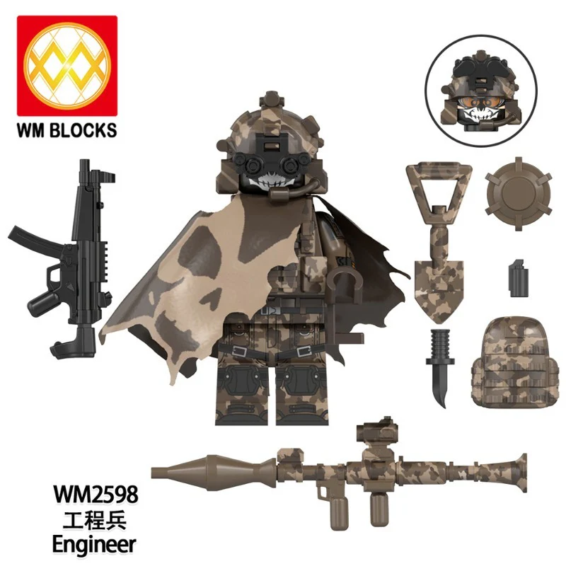 WM6168 Military Series Engineer Sniper Minifigures - Image 2