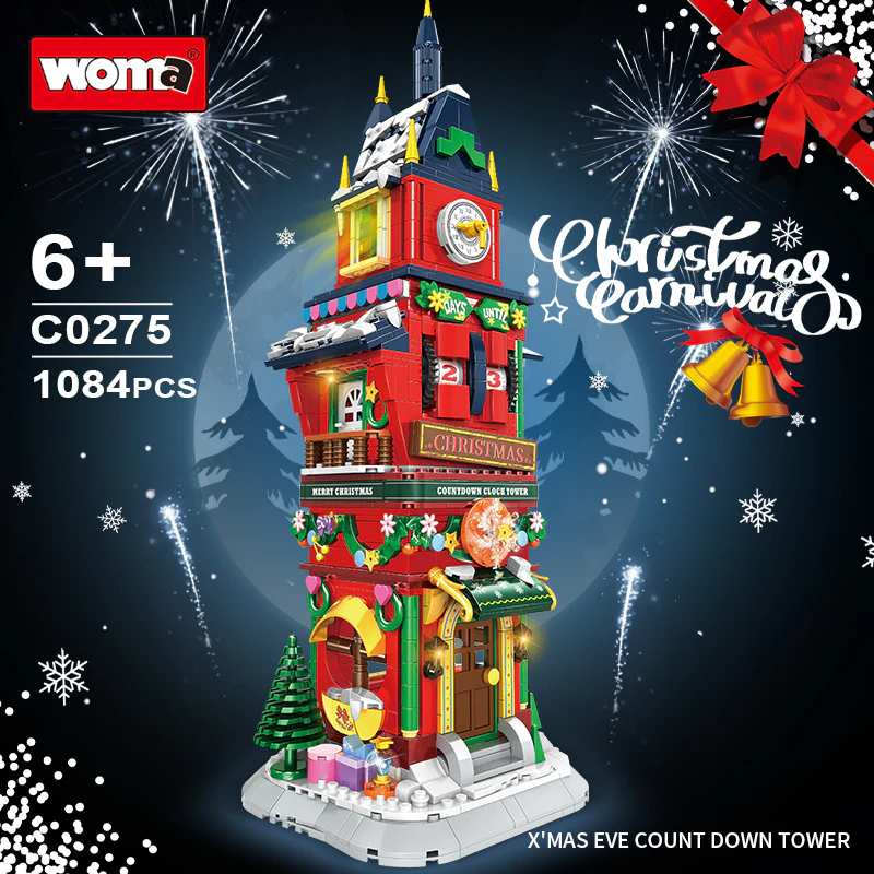 WOMA Christmas Building Block Series Gingerbread Man Candy House Castle - Image 10