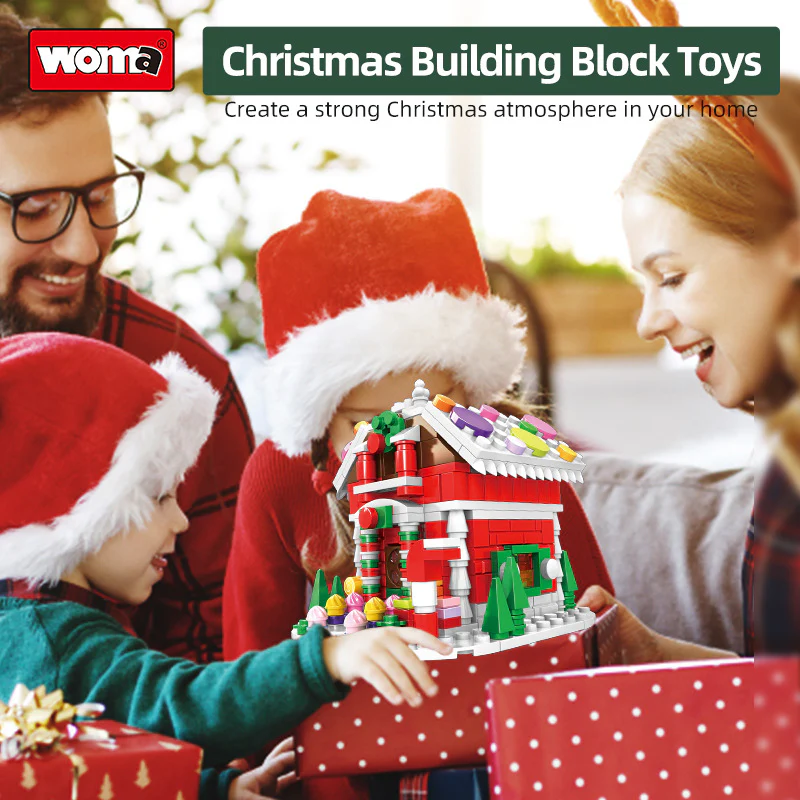 WOMA Christmas Building Block Series Gingerbread Man Candy House Castle - Image 2