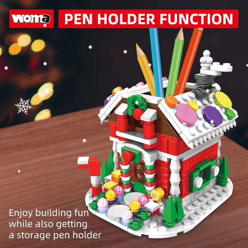 WOMA Christmas Building Block Series Gingerbread Man Candy House Castle - Image 3