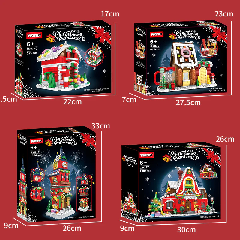 WOMA Christmas Building Block Series Gingerbread Man Candy House Castle - Image 5