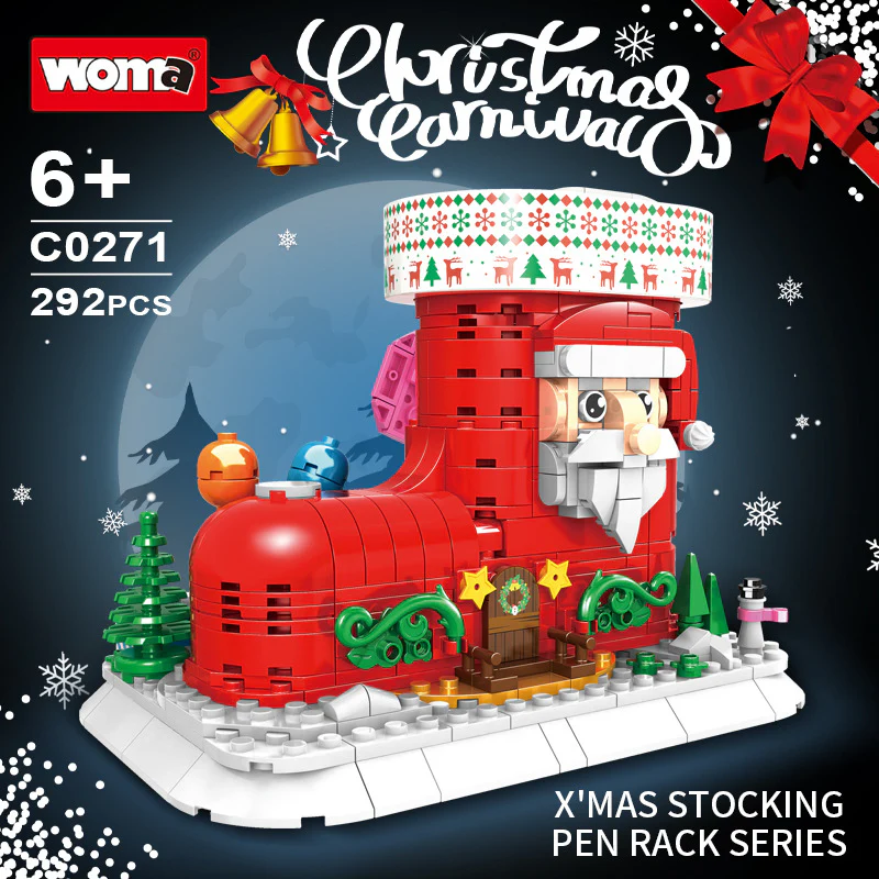 WOMA Christmas Building Block Series Gingerbread Man Candy House Castle - Image 7