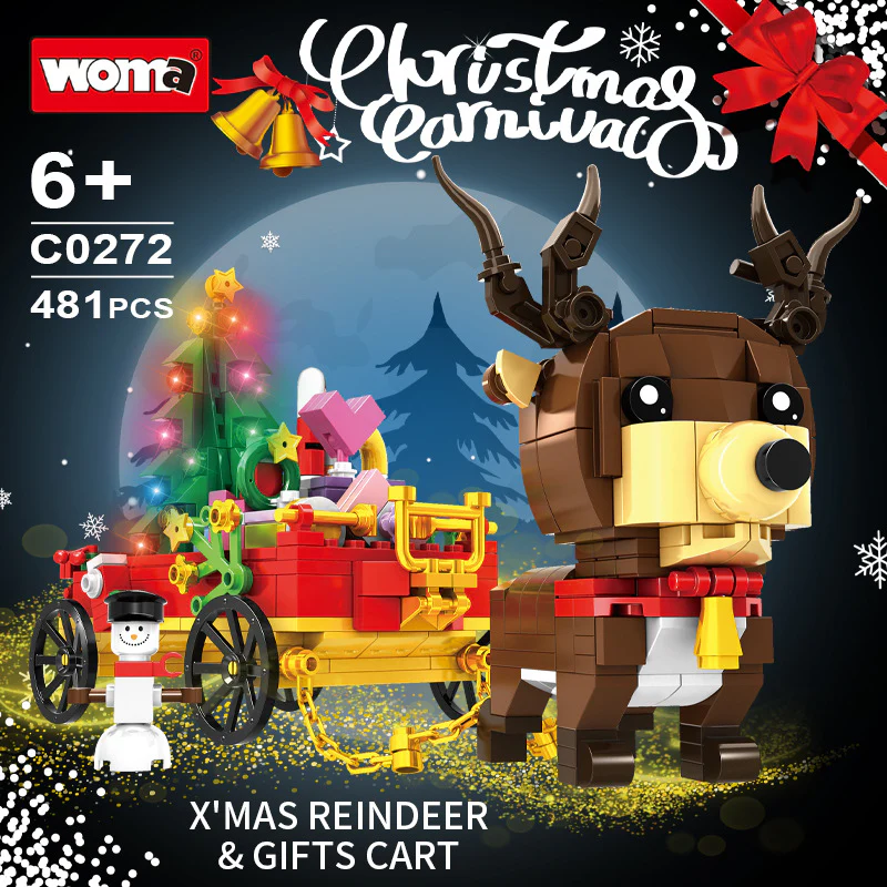 WOMA Christmas Building Block Series Gingerbread Man Candy House Castle - Image 8