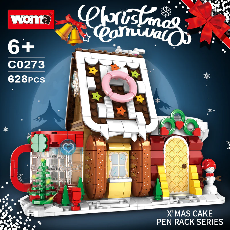 WOMA Christmas Building Block Series Gingerbread Man Candy House Castle - Image 9