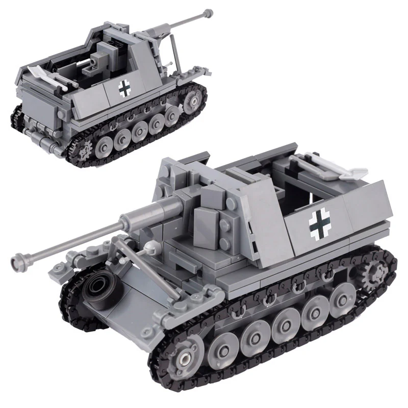 World War II German Soldiers Tank Armored Vehicle Artillery Car Set - Image 2