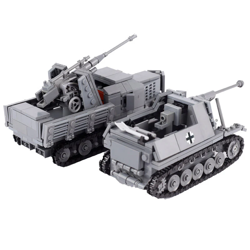 World War II German Soldiers Tank Armored Vehicle Artillery Car Set - Image 3