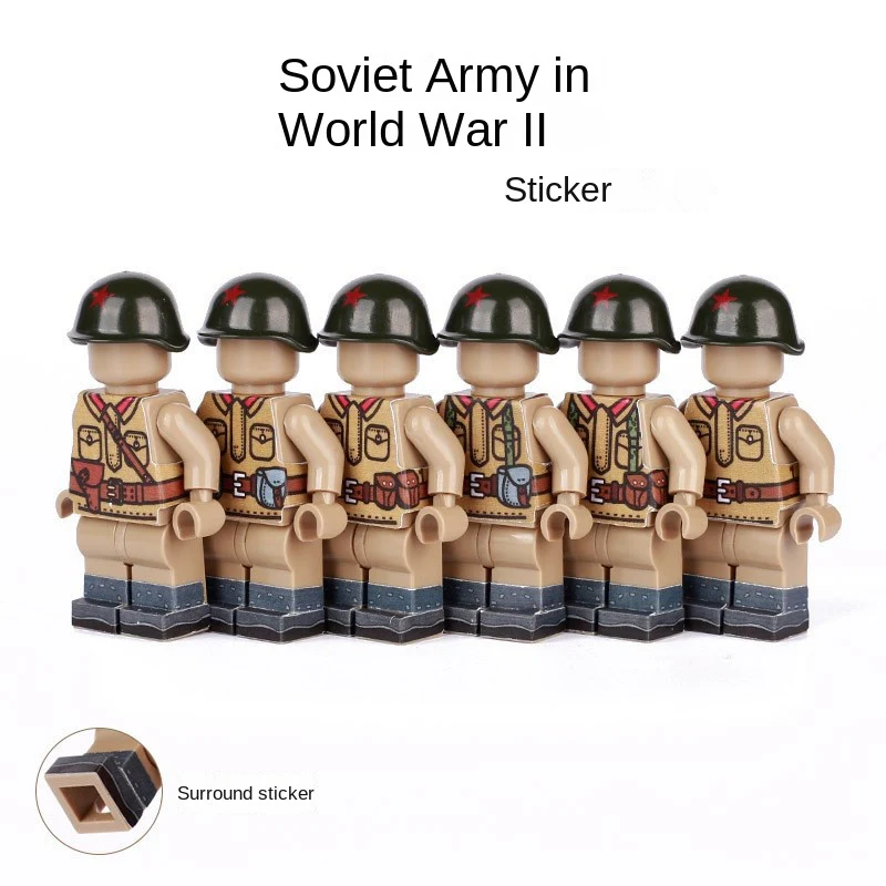 World War II Military Navy Russian Soviet British tank Corps sticker Minifigures - Image 5