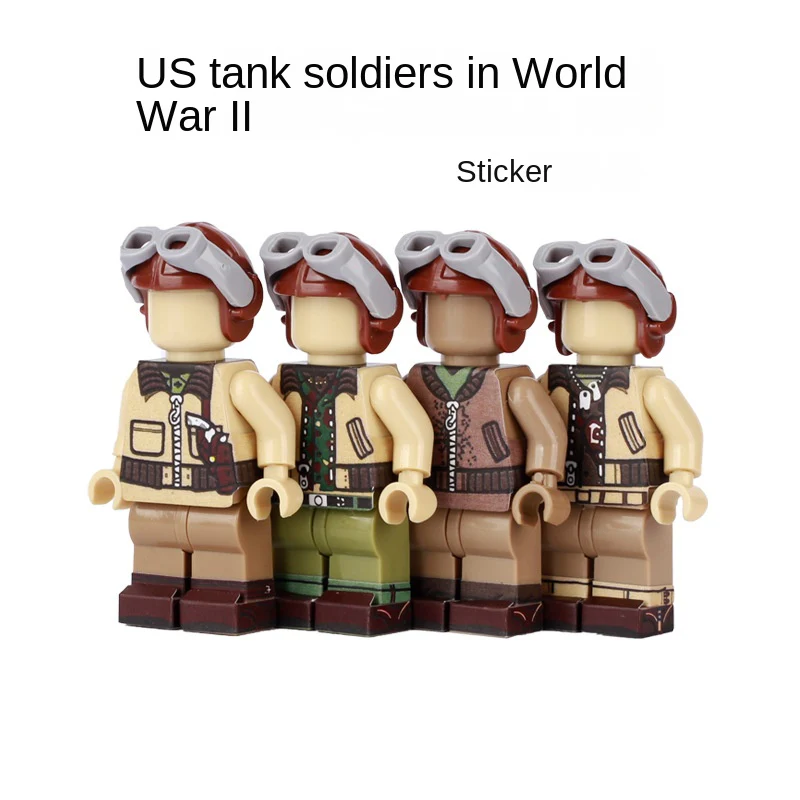 World War II Military Navy Russian Soviet British tank Corps sticker Minifigures - Image 7