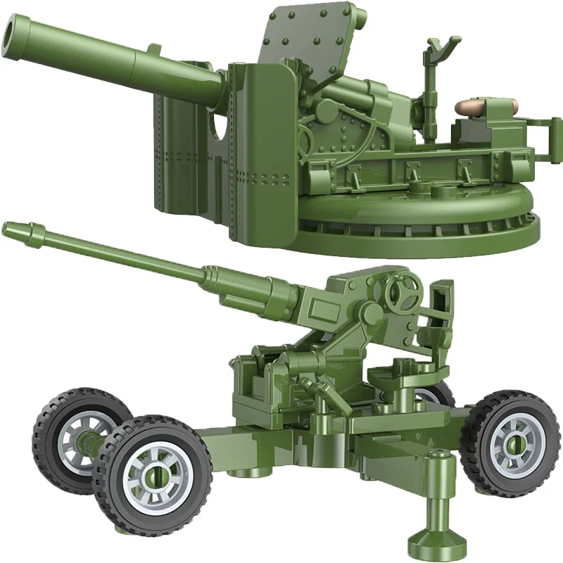World War II Soldier Military Anti-aircraft Gun Mech Cannon - Image 12
