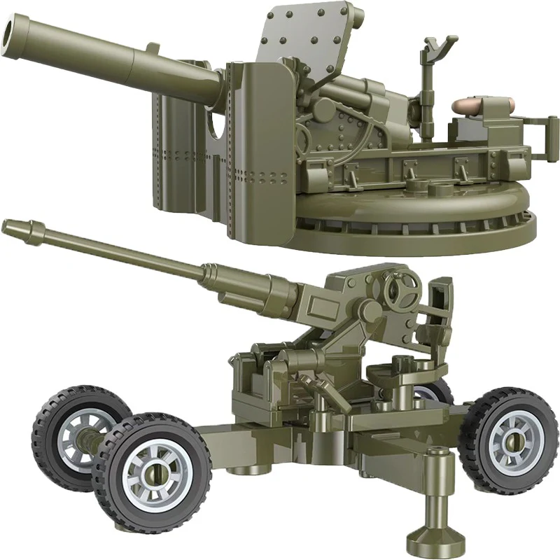 World War II Soldier Military Anti-aircraft Gun Mech Cannon - Image 13